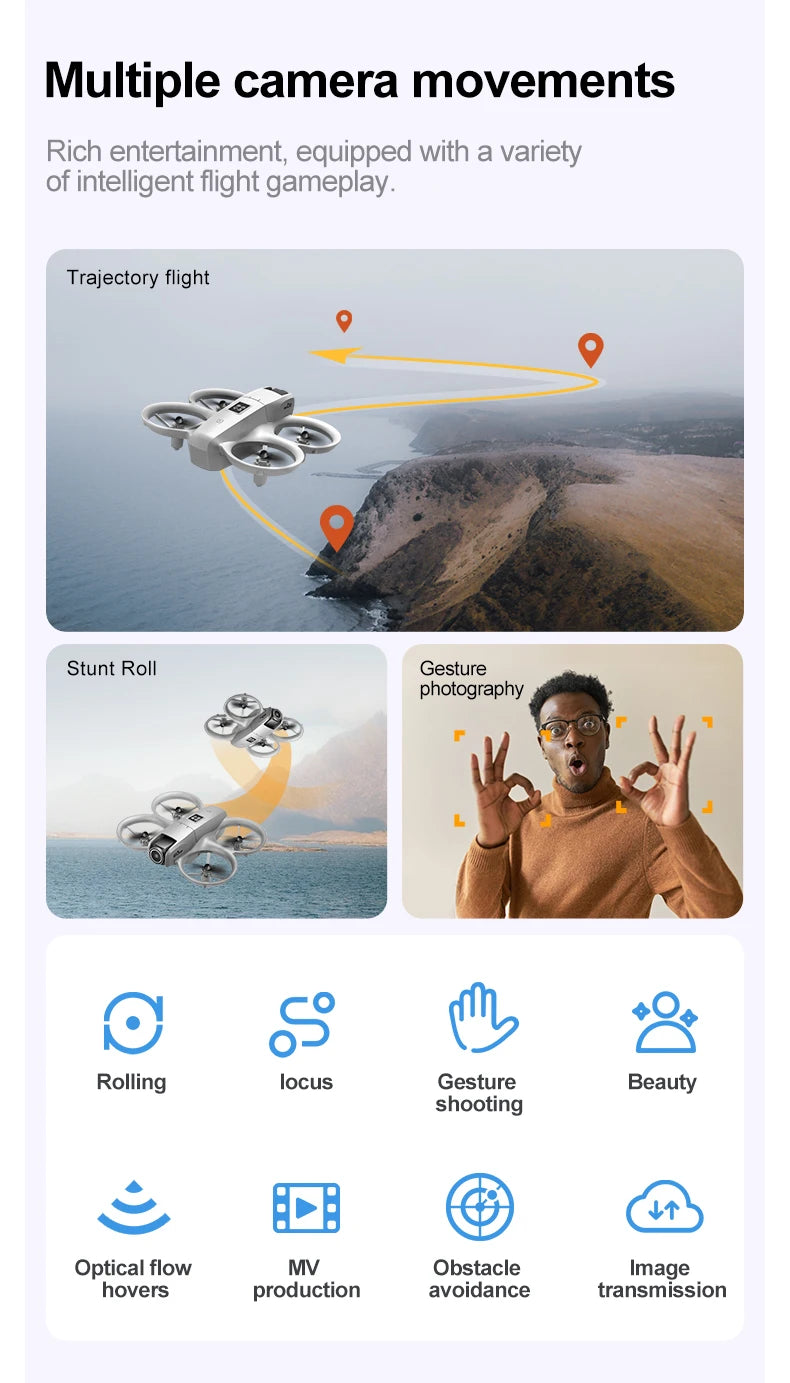GT3 GPS 8K Drone with Dual Cameras & Obstacle Avoidance