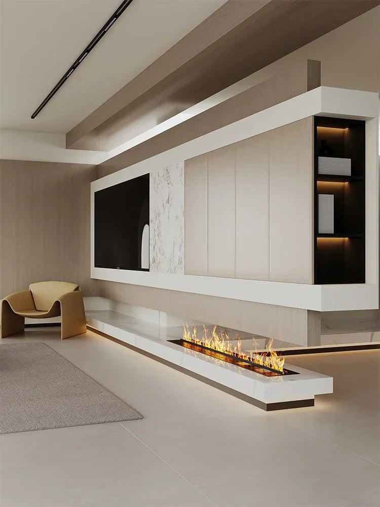 3D Steam Electric Fireplace with App Control Smart LED Flame Water Vapor Humidifier for Bedroom Living Room TV Decor