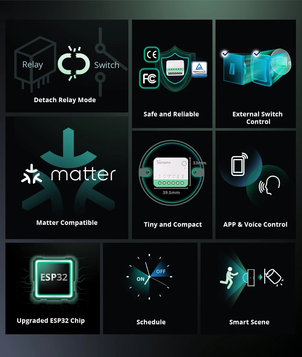 Sonoff Mini R4 Matter WiFi Smart Light Switch