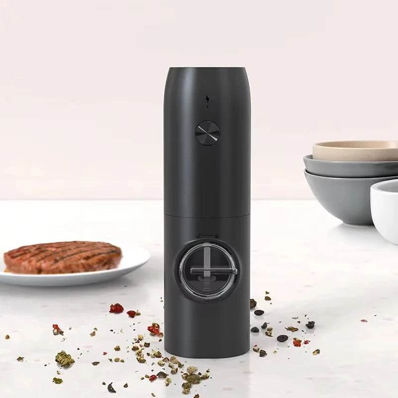 Rechargeable Salt & Pepper Grinder Set with USB Base