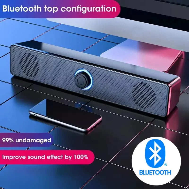 PC Soundbar Bluetooth & Wired USB Speaker
