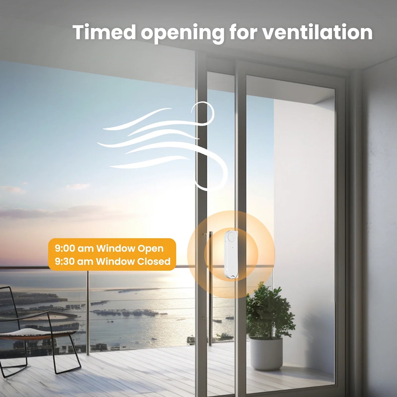 MOES Tuya ZigBee Smart Window Opener with Solar Charging