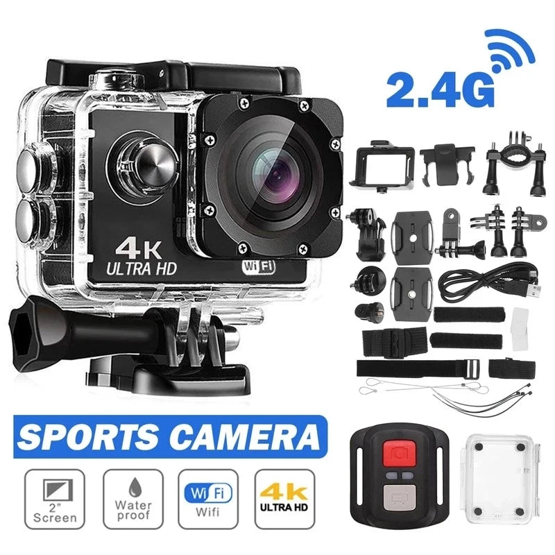 4K Ultra HD Action Camera with WiFi & Waterproof Case