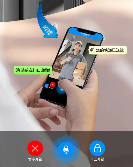 Tuya App Smart Lock Household Anti-theft Door Fingerprint Lock With Camera Password Lock Large Door Lock