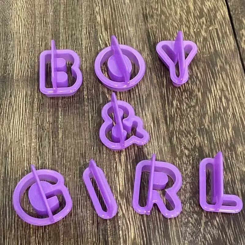 40pcs/set Alphabet Cake Molds Figure Plastic Letter Fondant Mold Icing Cookie Cutter Number Cake Mould Baking Decorating Tools