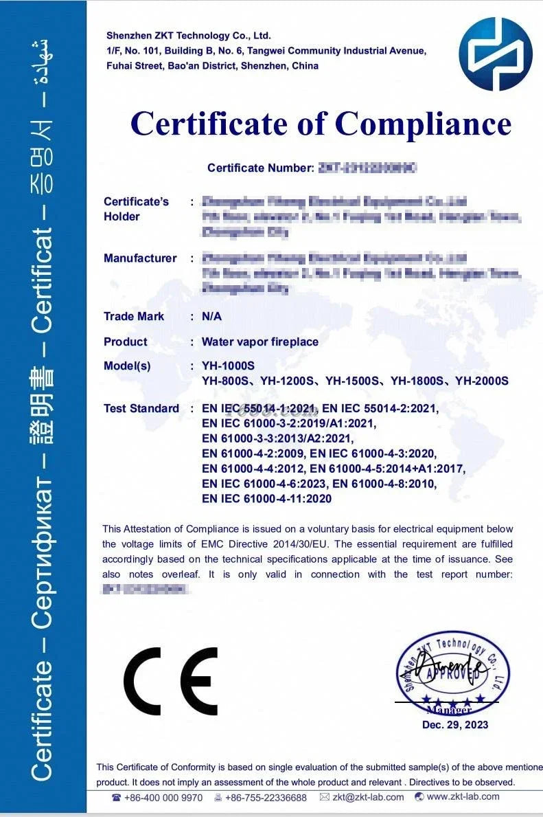 3D Steam Electric Fireplace with App Control Smart LED Flame Water Vapor Humidifier for Bedroom Living Room TV Decor