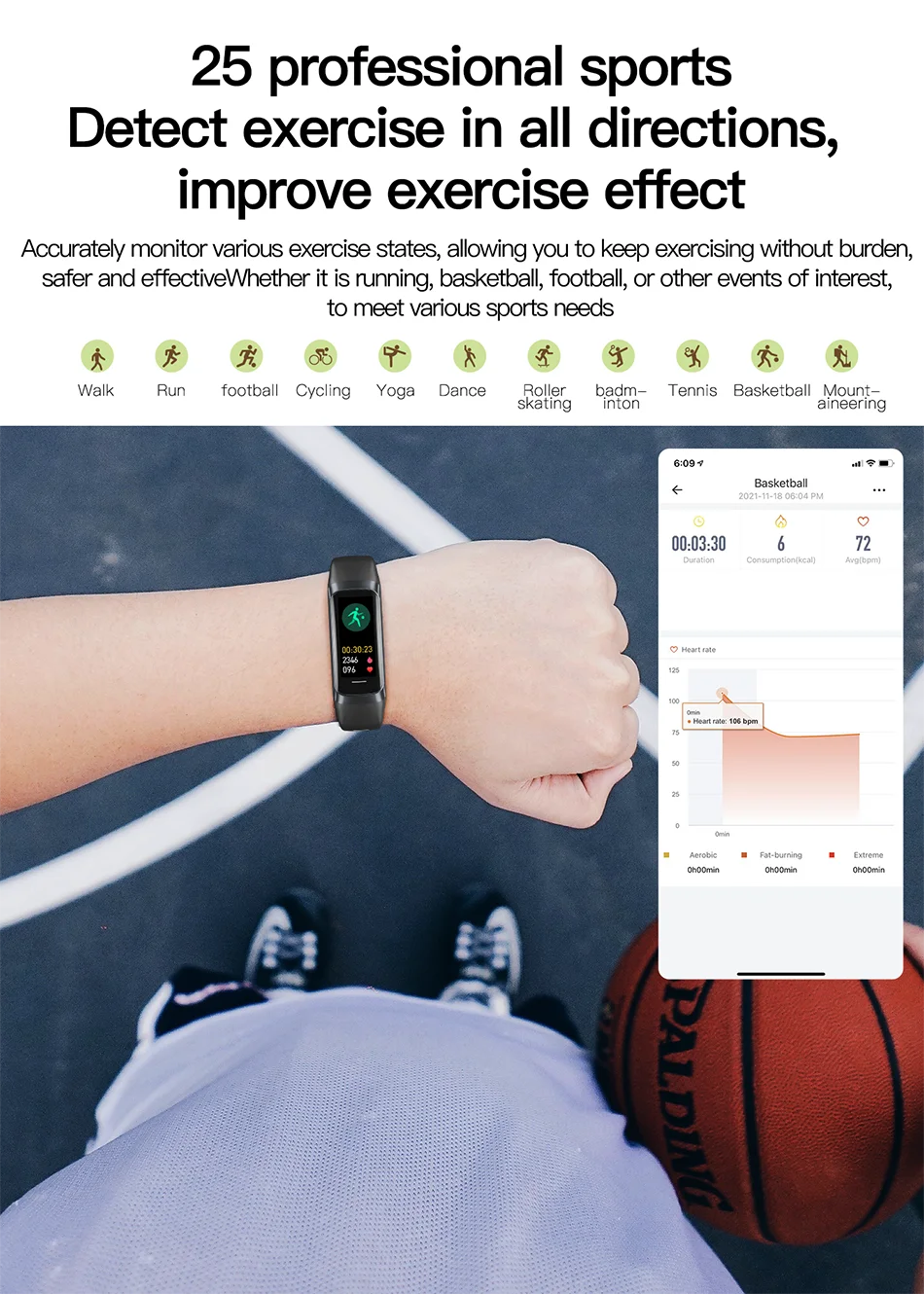 LIGE AMOLED Smart Watch for Men & Women