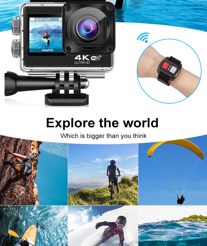 4K Ultra HD Action Camera with WiFi & Waterproof Case