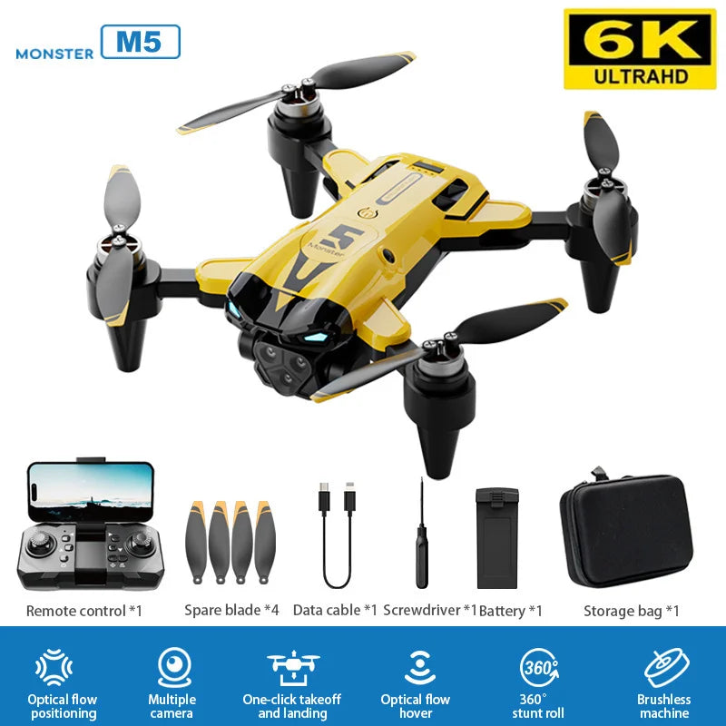 M5 Professional 8K GPS Drone with Triple Camera & Obstacle Avoidance
