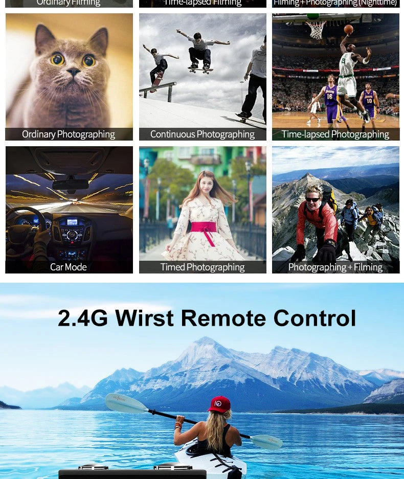 4K Ultra HD Action Camera with WiFi & Waterproof Case