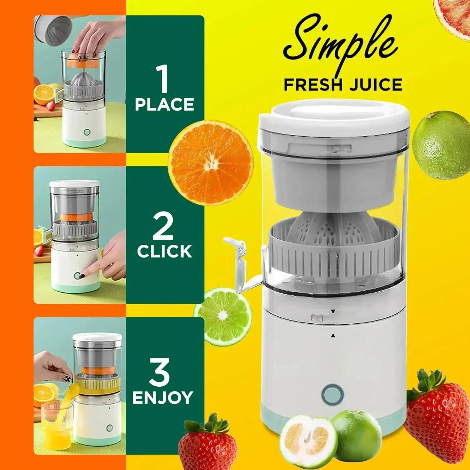 USB Rechargeable Electric Citrus Juicer Cup