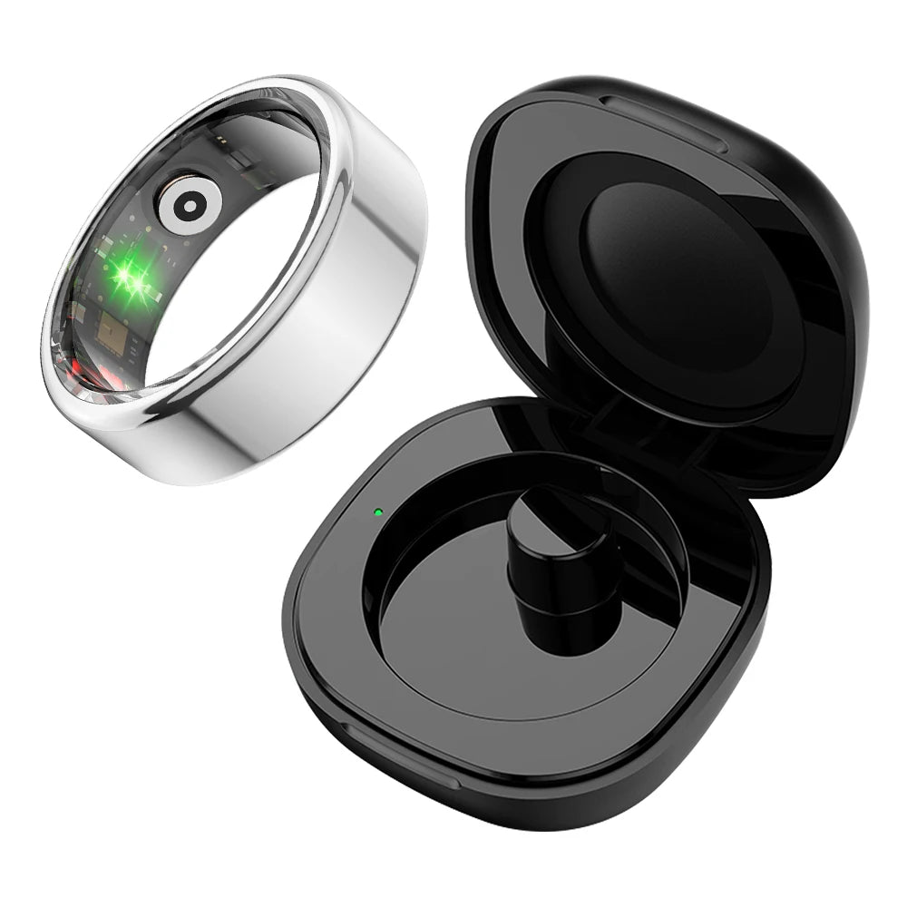 COLMI R02 Smart Ring – Health Monitor, 39-Day Battery, Waterproof with Charging Case