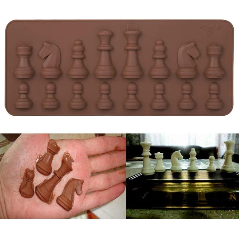 2/1Pc DIY Cake Mold Chess Shaped Chocolate Molds Ice Cube Mould Baking Silicone Mold Cake Decorating Tools Kitchen Accessories