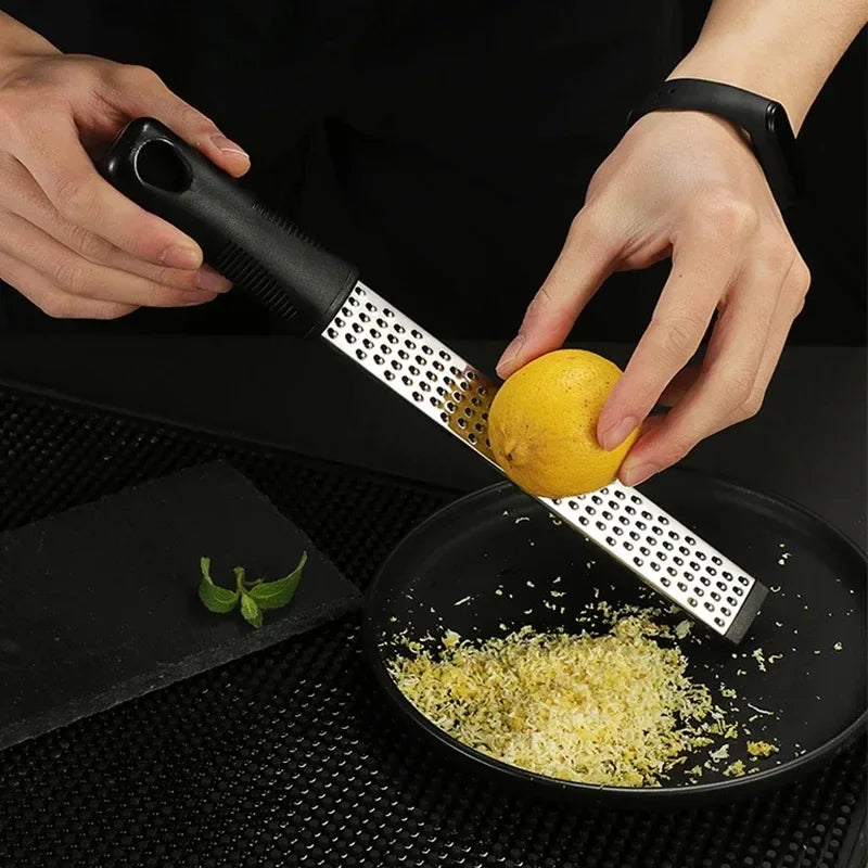 Stainless Steel Manual Grater for Cheese Lemon Vegetable Potato with Non Slip Handle Sharp Kitchen Tool