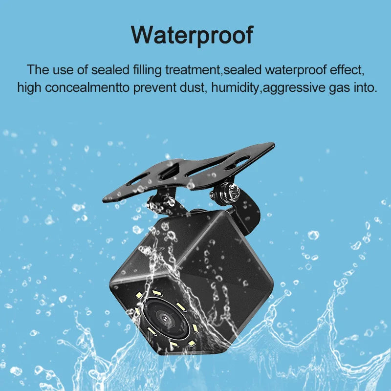 Car Rear View Camera 4/8/12 LED Night Vision Reversing Wide-angle Waterproof HD Reversing Image Universal Support Display