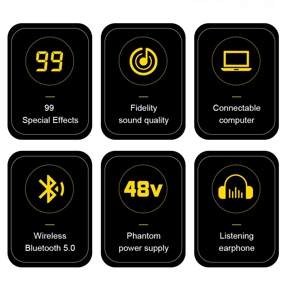 TKLBLS 6-Channel Professional Audio Mixer with DSP & Bluetooth