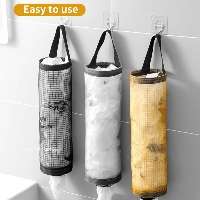 Wall-Mount Plastic Bag Holder Dispenser (1–5PCS)