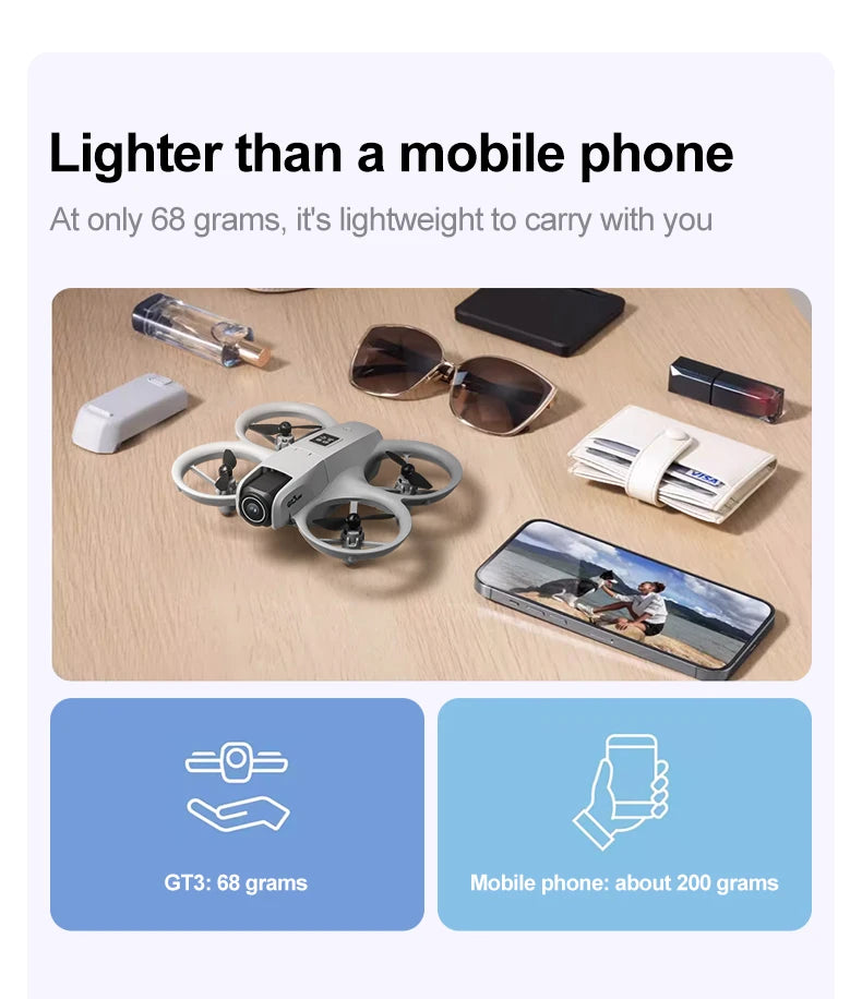 GT3 GPS 8K Drone with Dual Cameras & Obstacle Avoidance