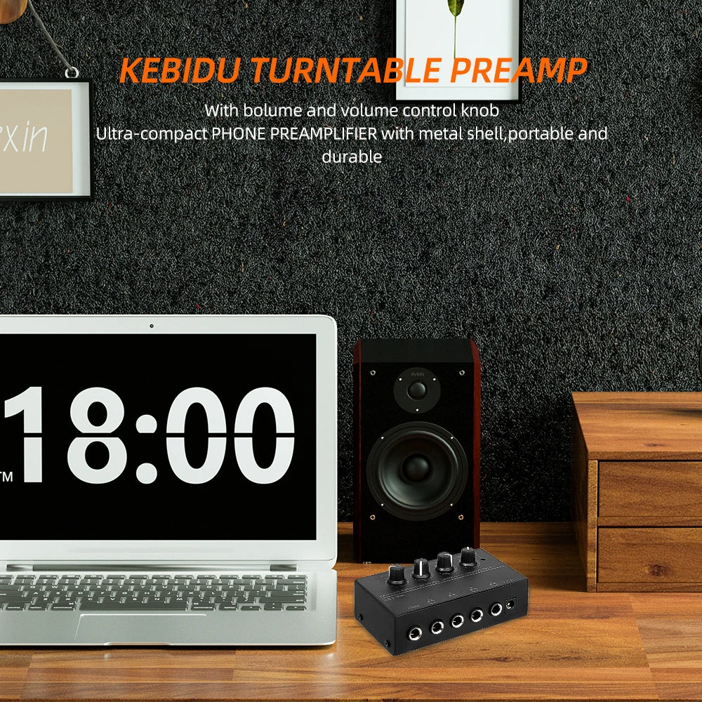 HA400 4-Channel Mini Headphone Amplifier with Power Adapter