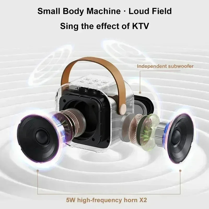 K12 Portable Bluetooth Karaoke Speaker with Dual Mics