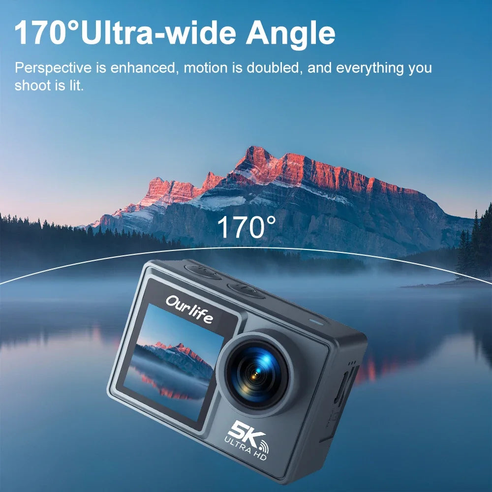 M40TR 5K Action Camera with Touch Screen & Zoom