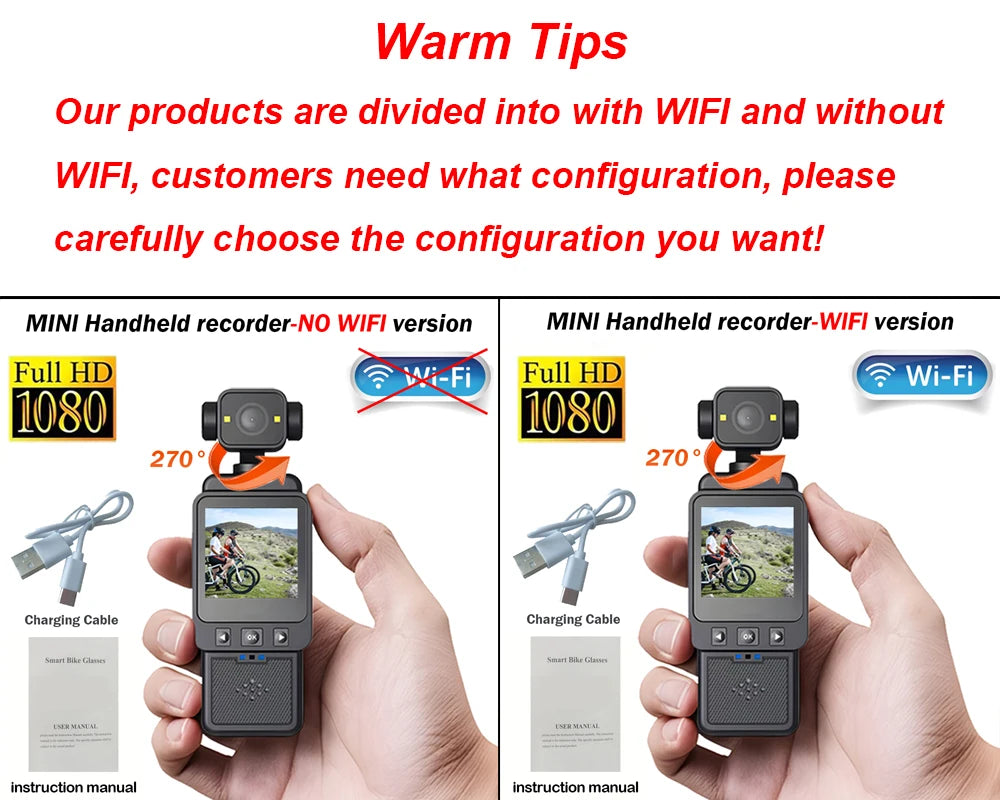 1080P HD WiFi Law Enforcement Mini Camera