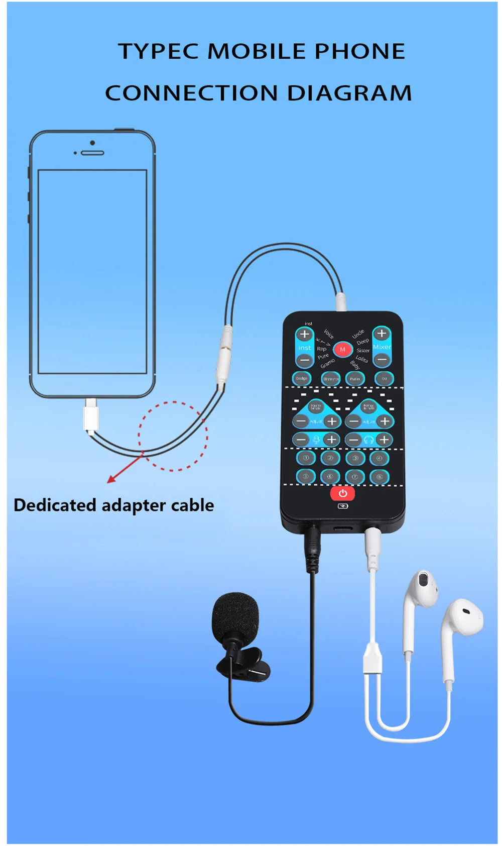 M10 Portable Voice Changer with Karaoke Function
