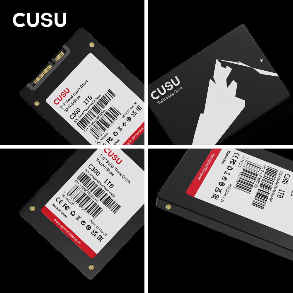 CUSU 2.5" SATA3 SSD – High-Speed Solid State Drive for PC & Laptop (120GB–2TB)