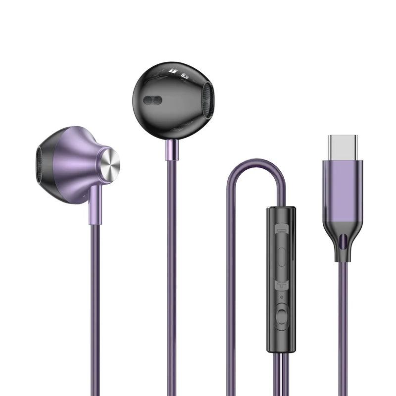 HiFi Wired Earphones USB-C/3.5mm for Samsung Galaxy