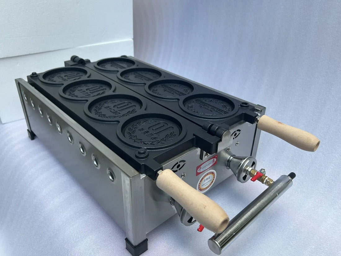 Commercial Gold Coin Bread Machine Electric Three Cavity Pastry Maker For Cheese Pull Snack Korean Viral Dessert Easy Operation