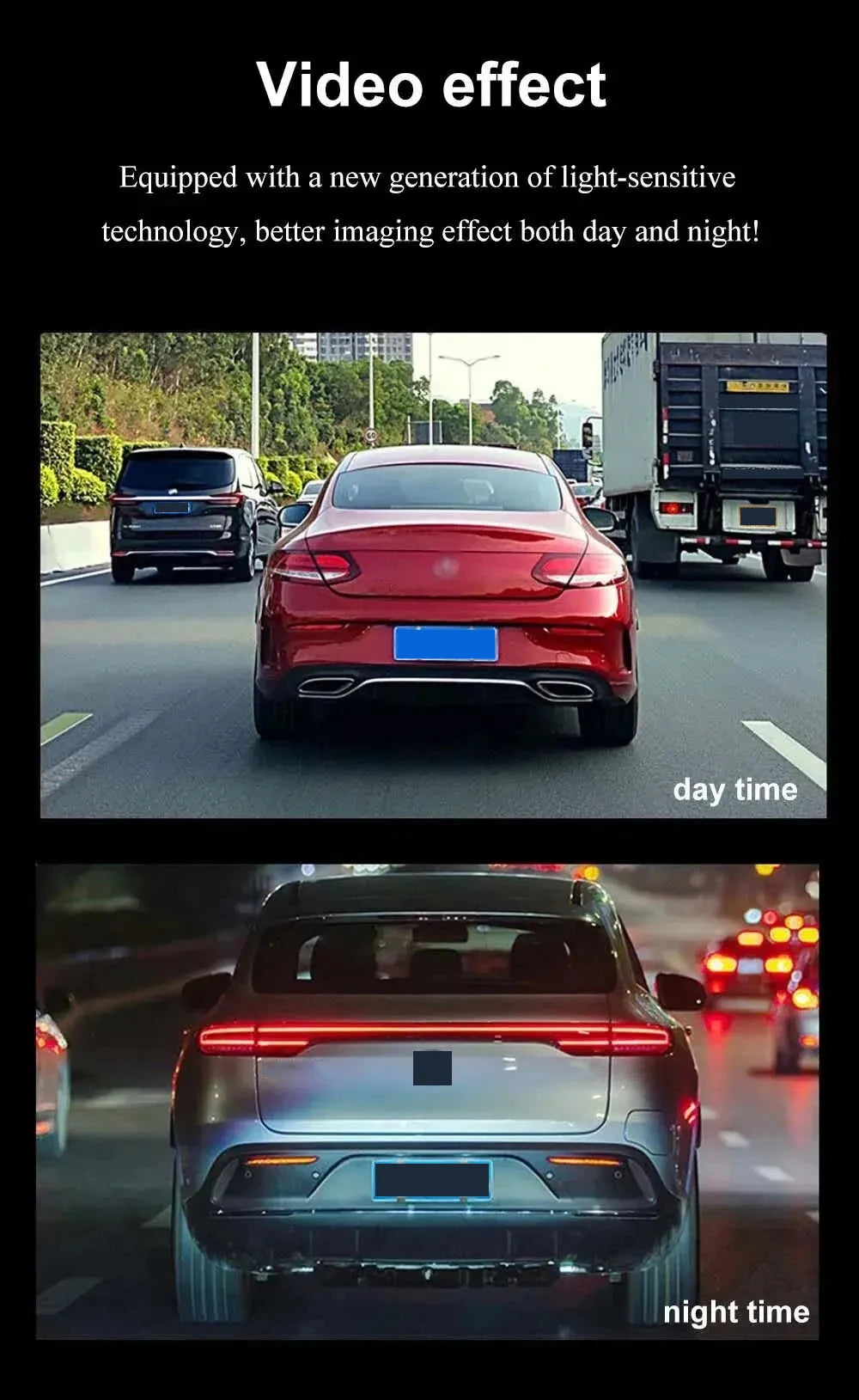 1080P WiFi Dual Dash Cam with Night Vision