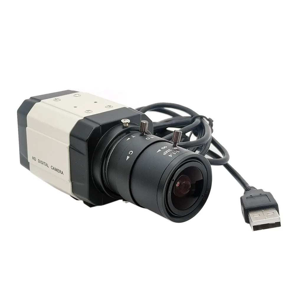 SUFCO 4MP USB WEBCam PC Camera 30fps 2560x1440 MJPG High Speed UVC BOX Camera Varifocal Zoom Lens 2.8-12mm/5-50mm or fix 6mmLens
