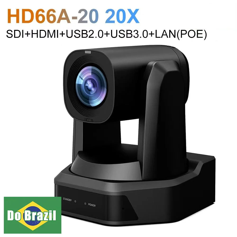 Runpu 1080P/60fps NDI Conference PTZ Video Camera 12/20/30x Zoom Ai Auto Tracking PTZ SDI Camera HDMI USB Outputs Support POE