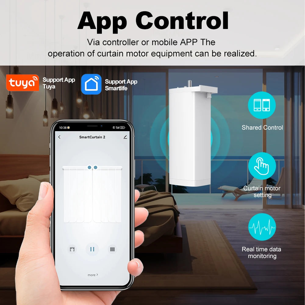Tuya 155MM Zigbee/WiFi Smart Curtain Motor