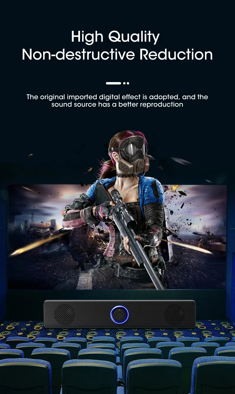 PC Soundbar Bluetooth & Wired USB Speaker