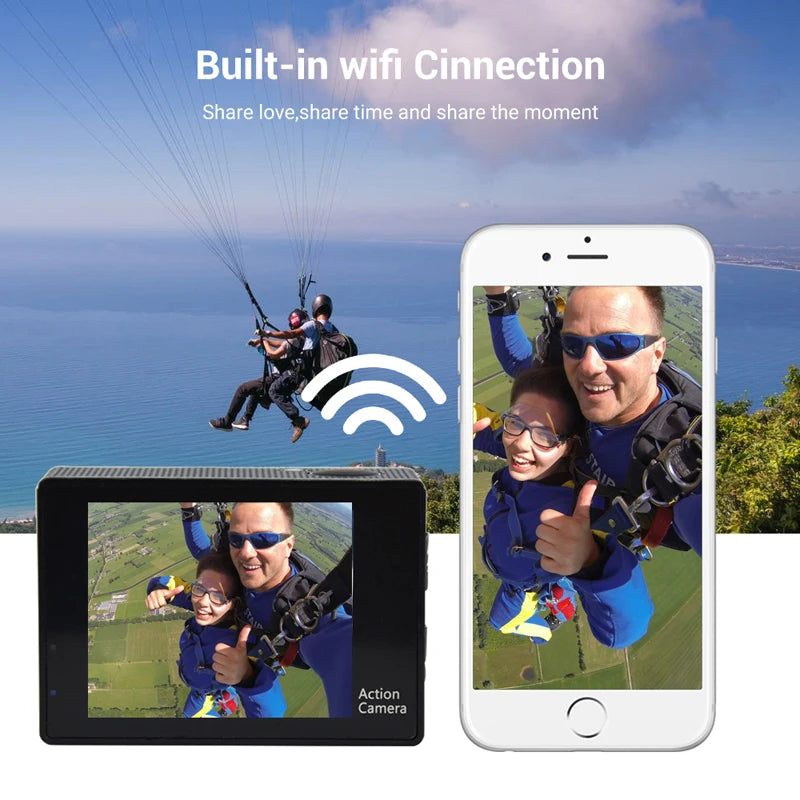 4K Ultra HD Action Camera with WiFi & Waterproof Case