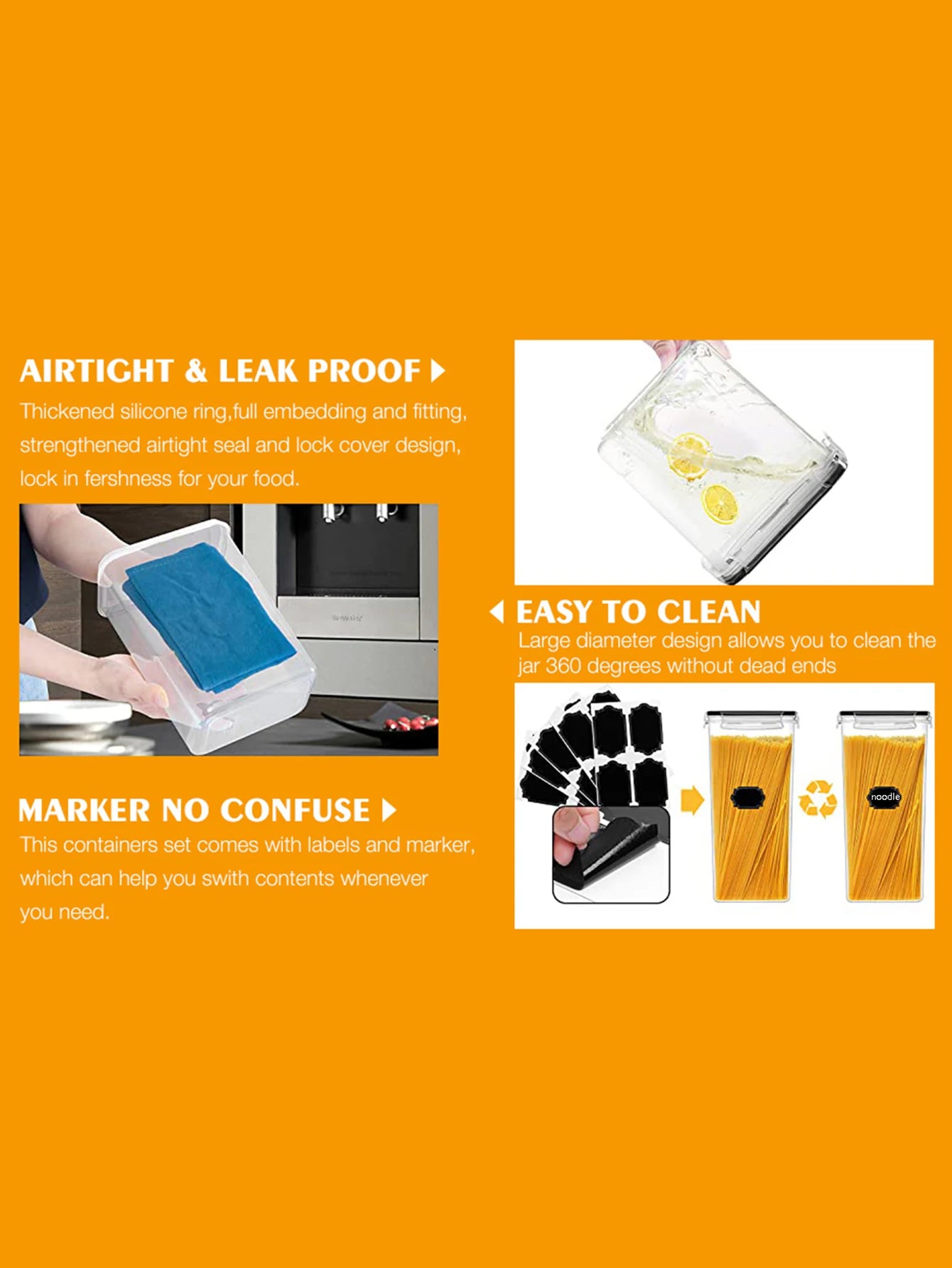 24-Piece Airtight Food Storage Container Set with Lids & Labels