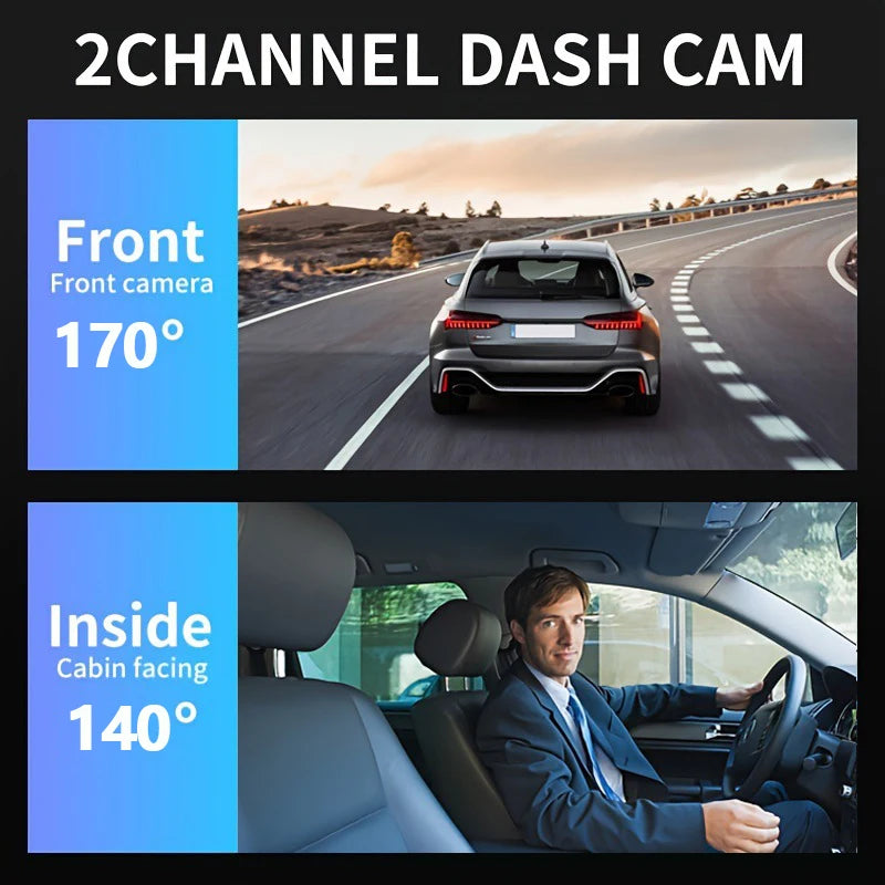 1080P WiFi Dual Dash Cam with Night Vision