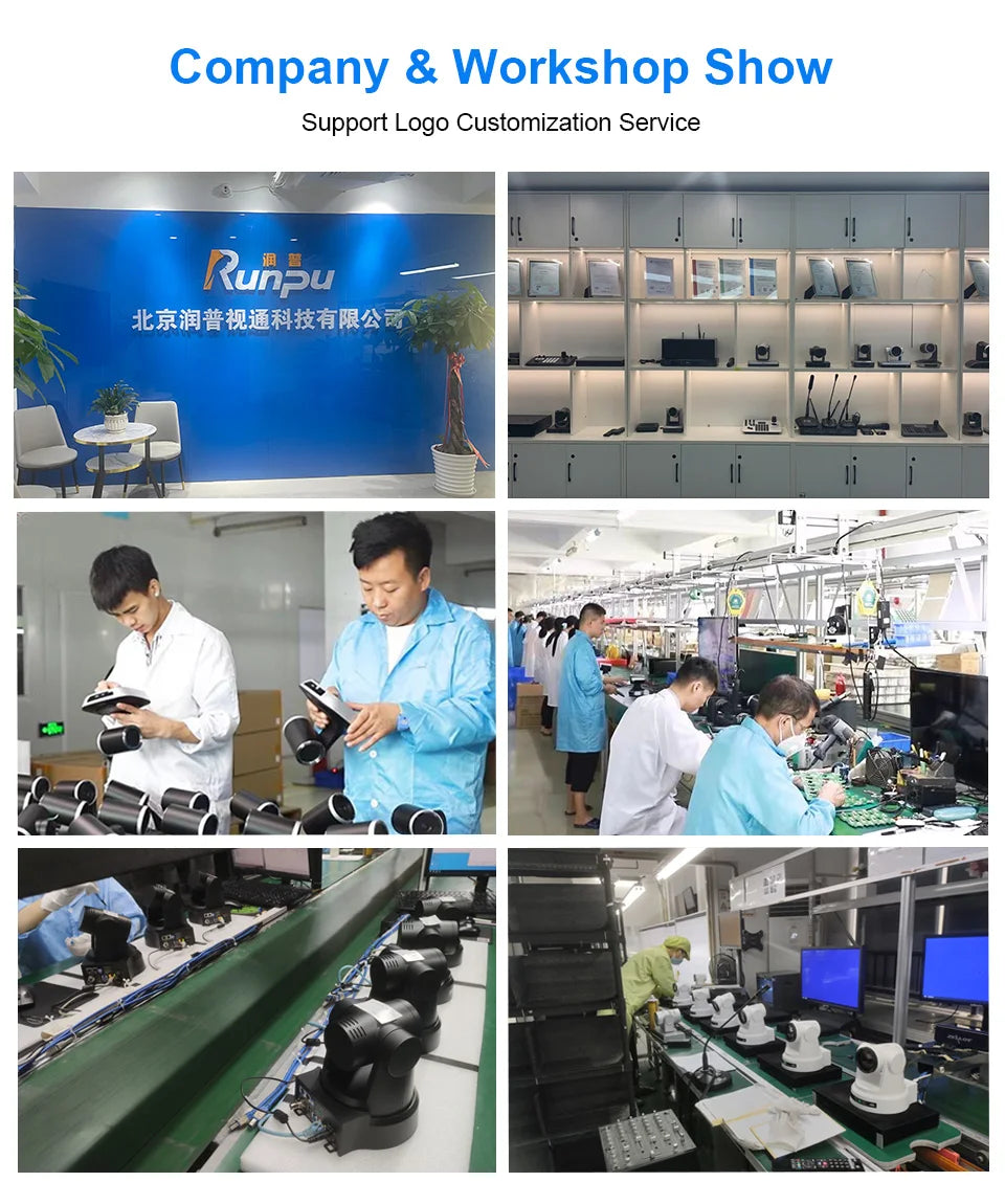 Runpu 1080P/60fps NDI Conference PTZ Video Camera 12/20/30x Zoom Ai Auto Tracking PTZ SDI Camera HDMI USB Outputs Support POE