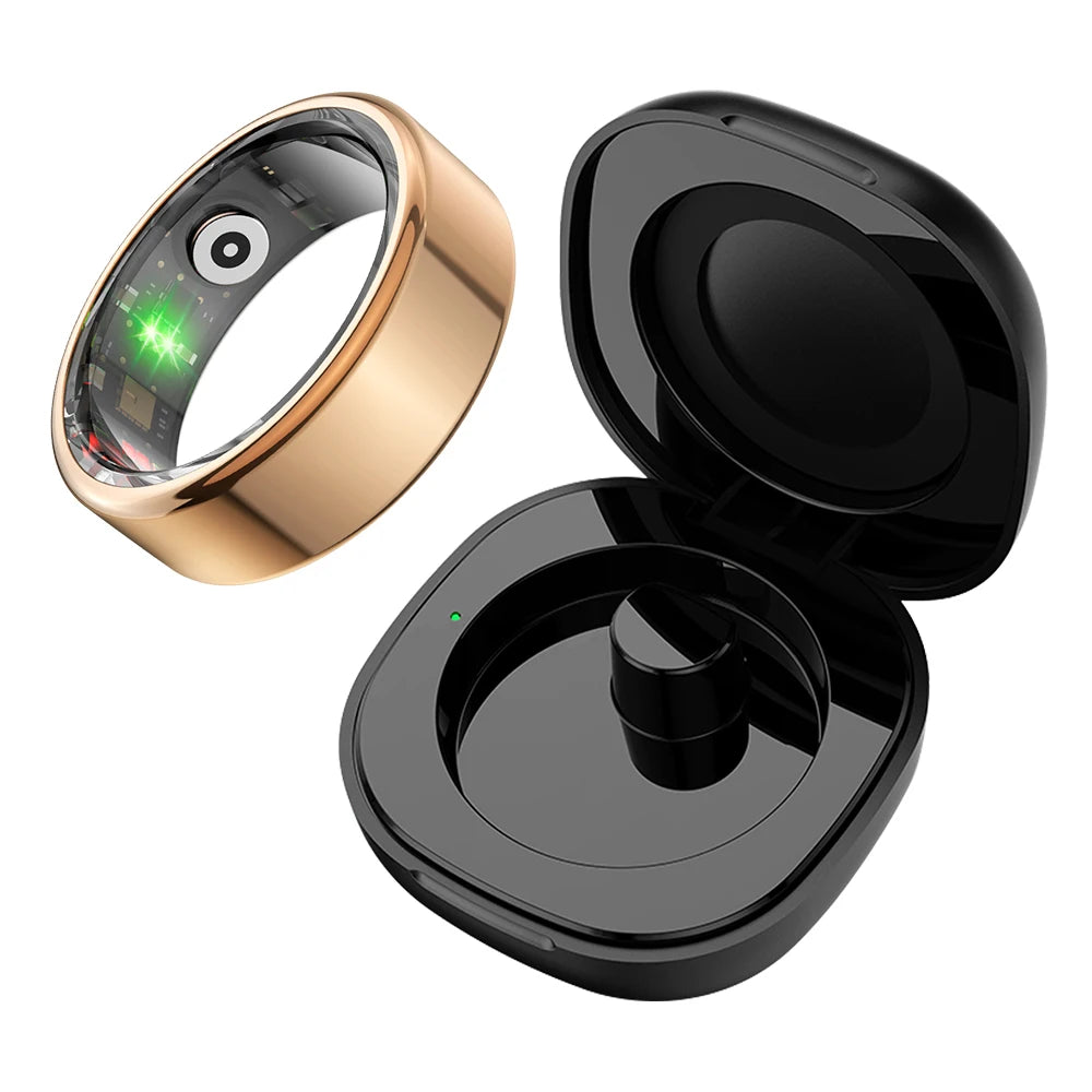 COLMI R02 Smart Ring – Health Monitor, 39-Day Battery, Waterproof with Charging Case