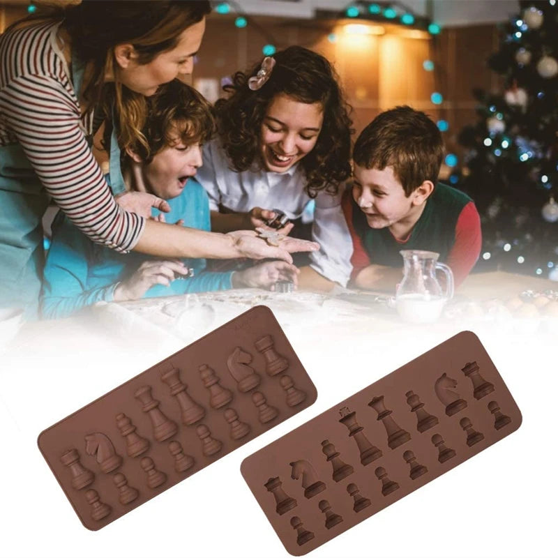 2/1Pc DIY Cake Mold Chess Shaped Chocolate Molds Ice Cube Mould Baking Silicone Mold Cake Decorating Tools Kitchen Accessories