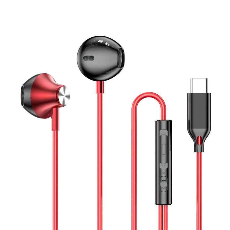 HiFi Wired Earphones USB-C/3.5mm for Samsung Galaxy