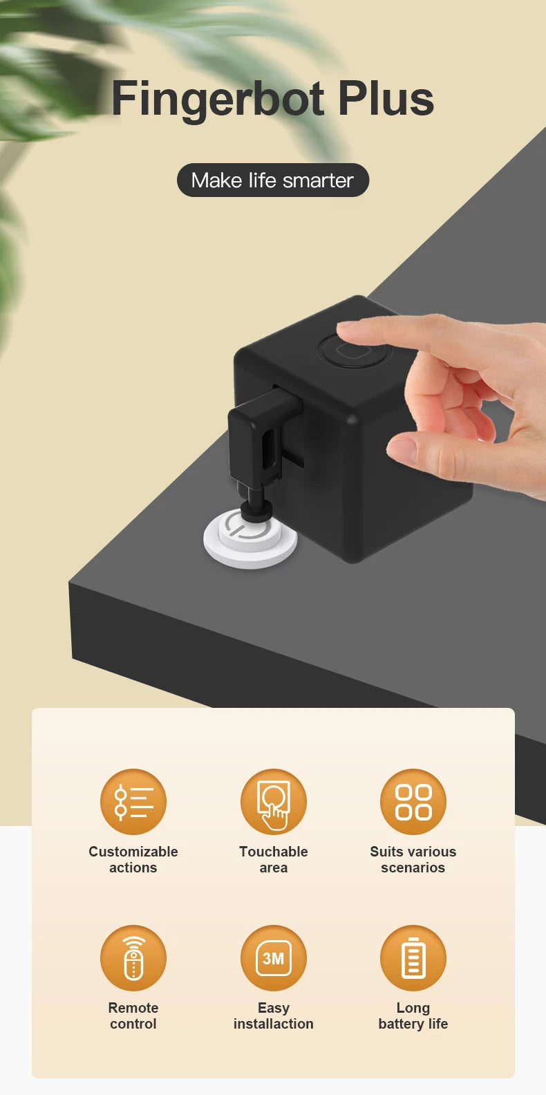 Tuya Zigbee Smart Fingerbot Switch Pusher
