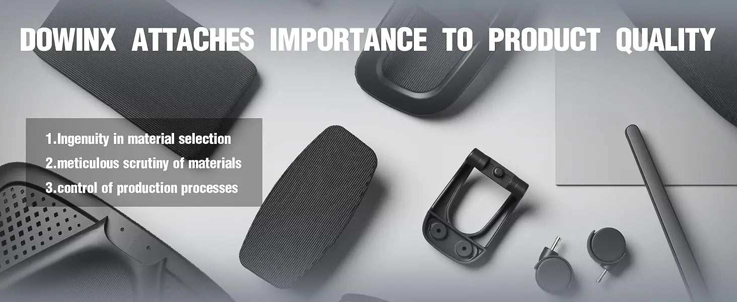 Dowinx Ergonomic Office Chair,Mesh Computer Chair with Pocket Spring Desk Chair with Adjustable Lumbar Support and Headrest