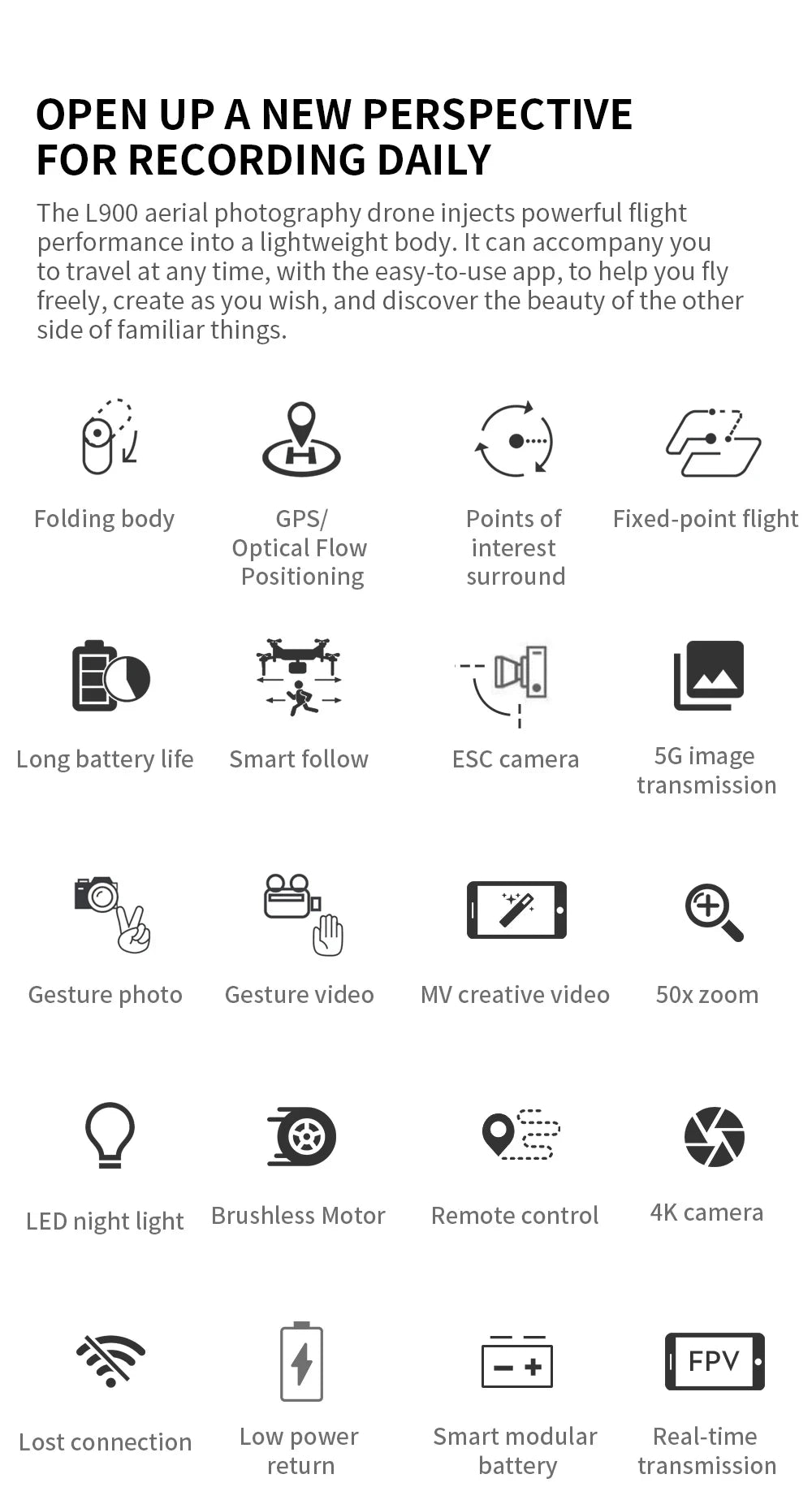 L900 Pro MAX 4K GPS Drone with Dual Camera