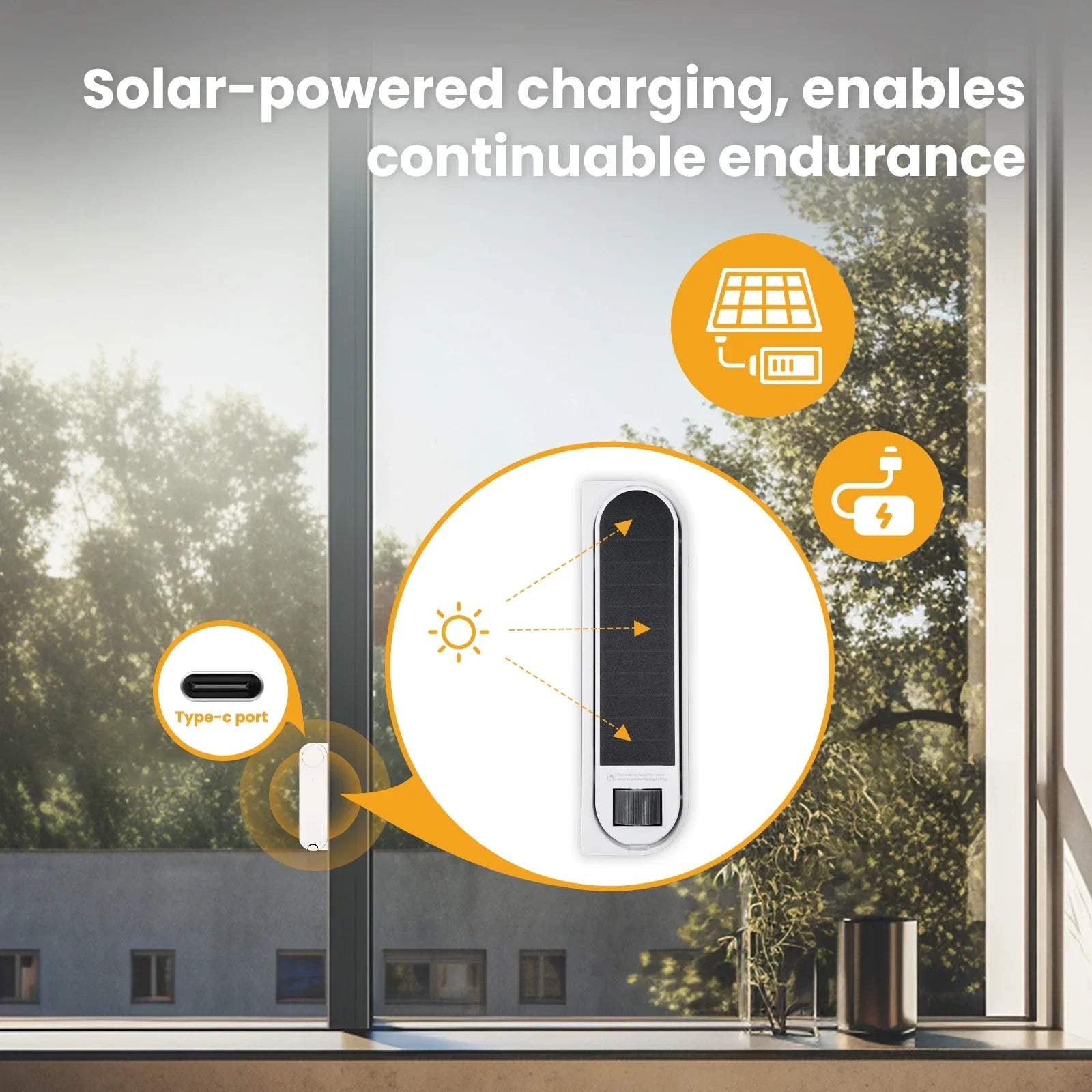 MOES Tuya ZigBee Smart Window Opener with Solar Charging