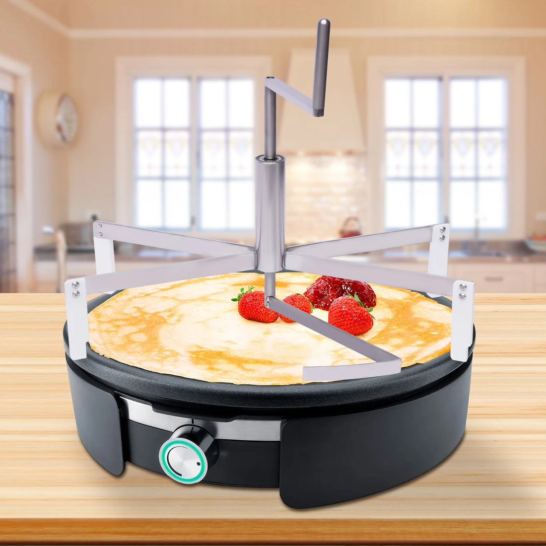 Pancake Maker Crepe Machine Batter Spreader Stainless Steel 40cm Kitchen Tool Improve Efficiency and Save Time Long Service Life