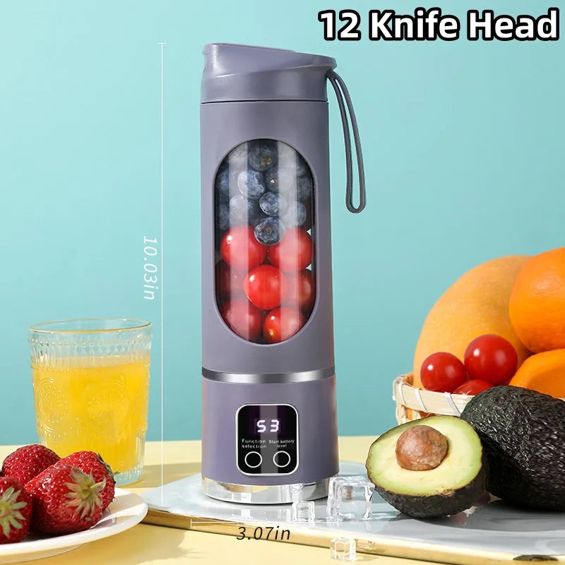 2025 Mini Electric Juicer – 450ML with Digital Display