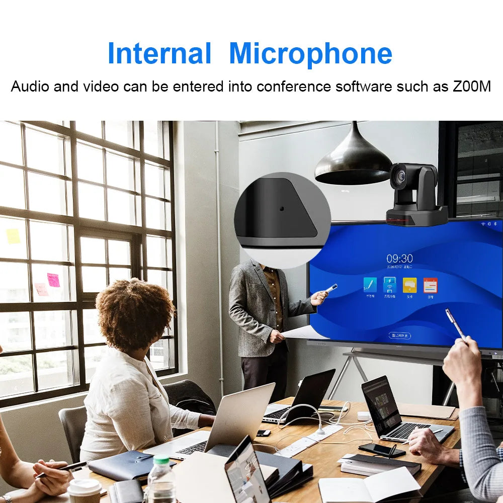 Runpu 1080P/60fps NDI Conference PTZ Video Camera 12/20/30x Zoom Ai Auto Tracking PTZ SDI Camera HDMI USB Outputs Support POE