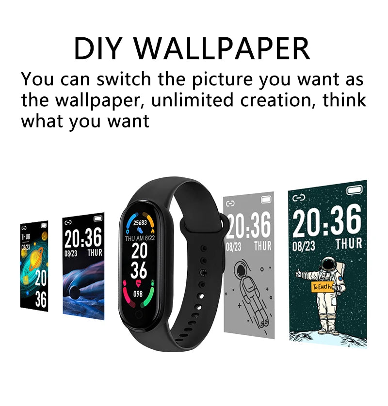M6 Fitness Smart Watch for Men & Women